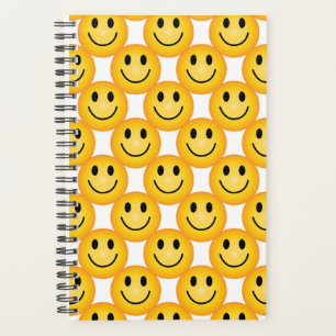 Yellow Happy Face Emoji Notebook Planner