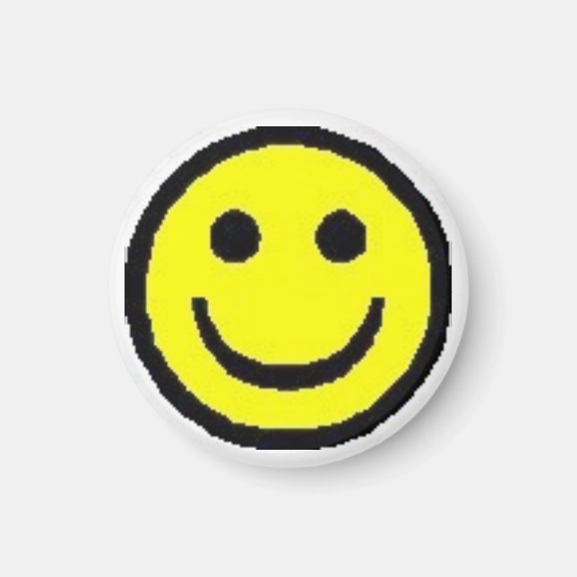 Yellow Happy Face Magnet (Front)