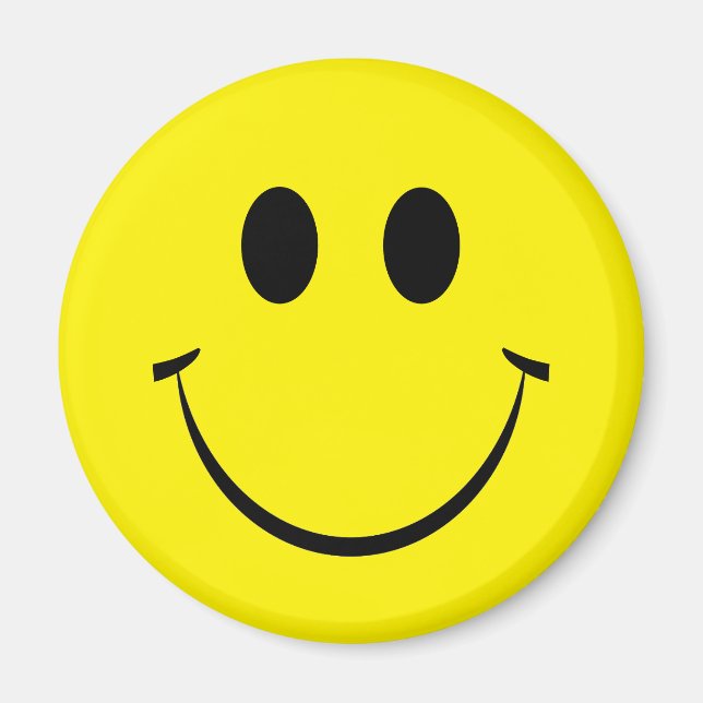 Yellow Happy Face Magnet (Front)