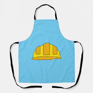 Yellow Hard Hat Cartoon Apron