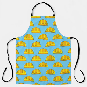Yellow Hard Hat Cartoon Apron