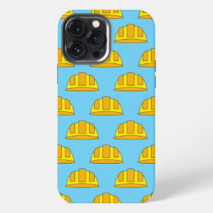 Yellow Hard Hat Cartoon iPhone 13 Pro Max Case