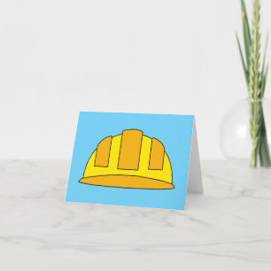 Yellow Hard Hat Cartoon Thank You Card