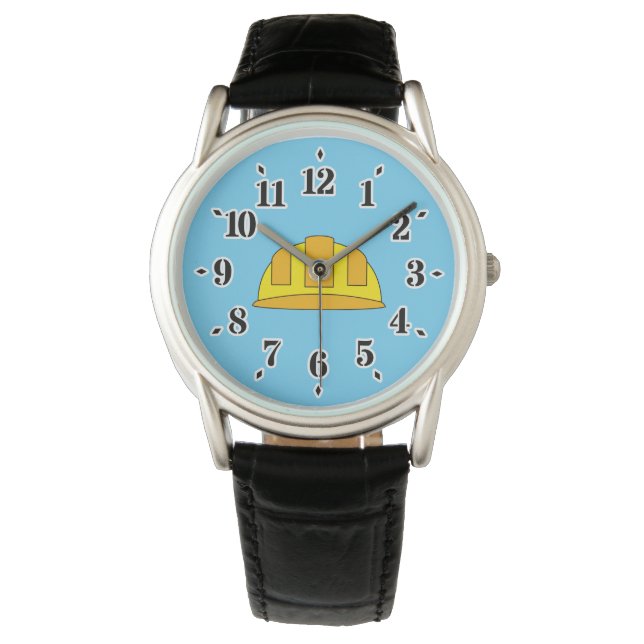Yellow Hard Hat Cartoon Watch (Front)