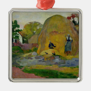 Yellow Haystacks, or Golden Harvest, 1889 Metal Ornament
