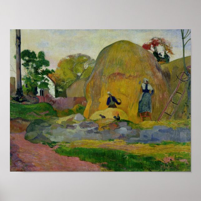 Yellow Haystacks, or Golden Harvest, 1889 Poster (Front)