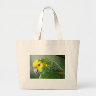 Yellow Headed Amazon Large Tote Bag