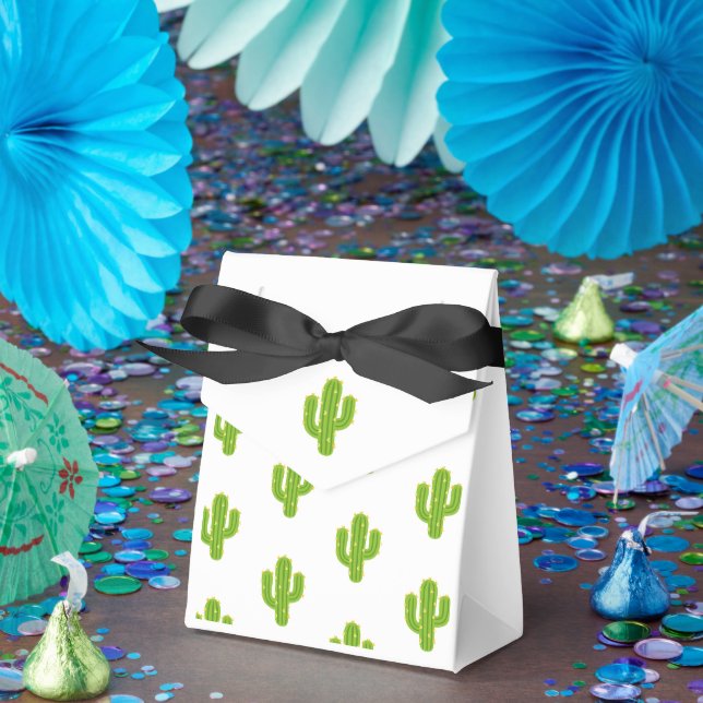 Yellow Heart Cactus Fiesta Love Wedding Favor Box (Party)