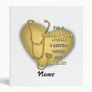 Yellow heart Cardiac Care Nurse binder