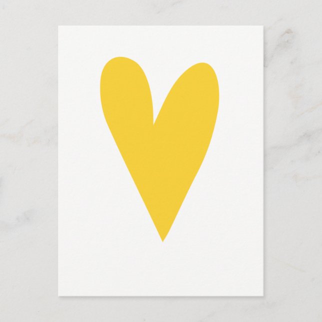 Yellow Heart |Chin up buttercup | Motivational Postcard (Front)