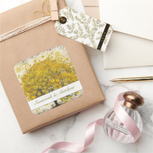 Yellow Heart Leaf Tree Wedding Seal