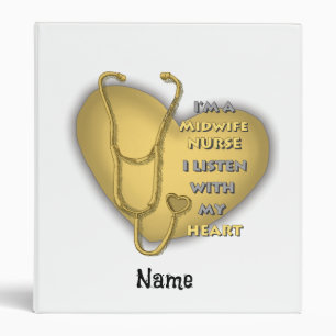 Yellow Heart Midwife Nurse Binder
