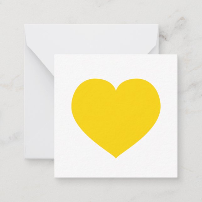 Yellow Heart Modern Happy Friendship Sweet Joyful Card (Front)