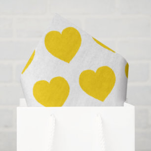 Yellow Heart Modern Happy Friendship Sweet Joyful Tissue Paper