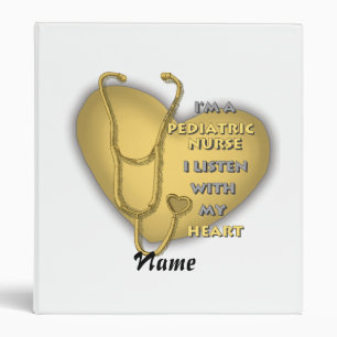 Yellow Heart Pediatric Nurse Binder