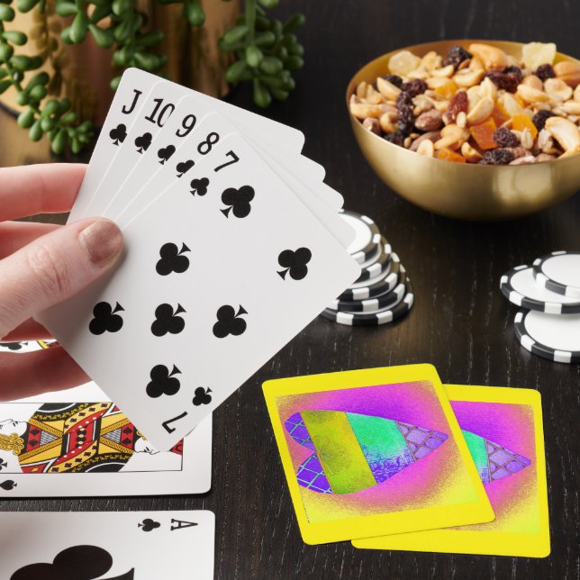 Yellow Heart Psychodelic Playing Cards (In Situ)