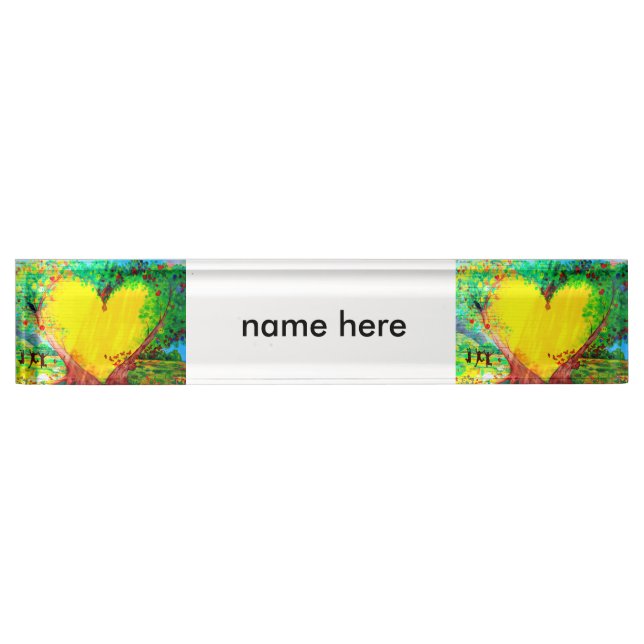 yellow hearts name plate (Front)
