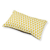Yellow Hearts Pattern Pet Bed (Angled)