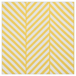 Yellow Herringbone Large Scale Fabric
