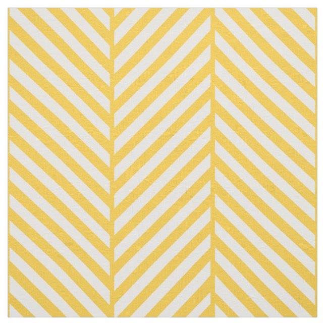 Yellow Herringbone Large Scale Fabric (Swatch)