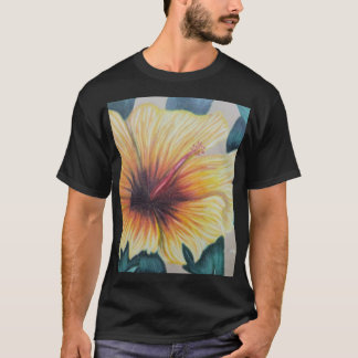 Yellow hibiscus clock T-Shirt