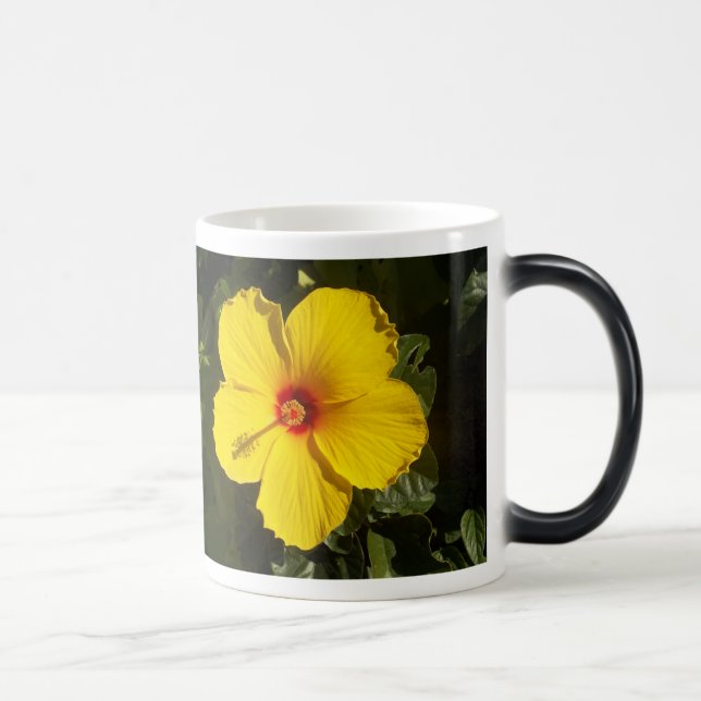 Yellow Hibiscus Flower Magic Mug (Right)