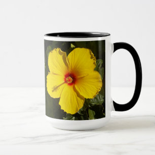 Yellow Hibiscus Flower Mug