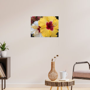 Yellow Hibiscus Flower Poster