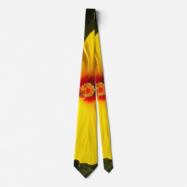 Yellow Hibiscus Flower Tie (Front)