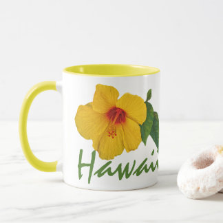 Yellow Hibiscus Hawaii Mug