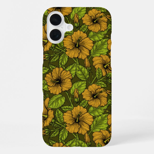 Yellow hibiscus iPhone case (Back)