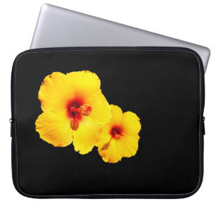 Yellow Hibiscus Laptop Case