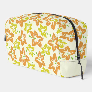 Yellow Hibiscus, Orange Hibiscus, Floral Pattern Dopp Kit