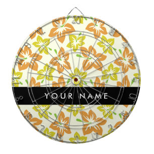 Yellow Hibiscus, Orange Hibiscus, Your Name Dartboard