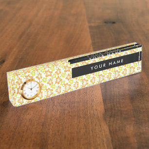 Yellow Hibiscus, Orange Hibiscus, Your Name Nameplate