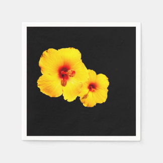 Yellow Hibiscus Paper Napkins