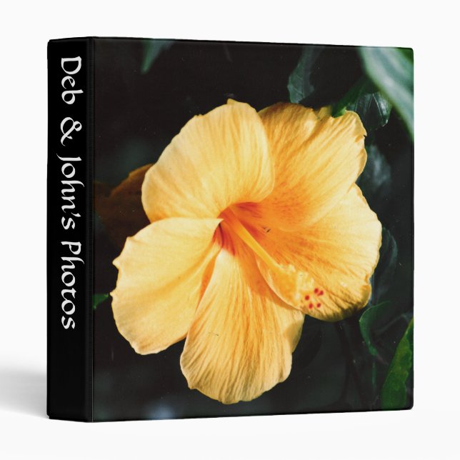 Yellow Hibiscus Photo Album Binder (Front/Spine)