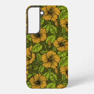 Yellow hibiscus samsung galaxy case