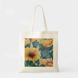 Yellow hibiscus tote bag