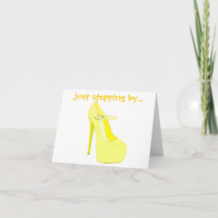 Yellow High Heel Shoe Card