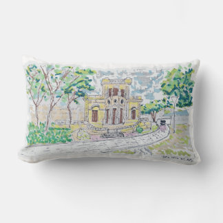 Yellow Historic Villa Lumbar Pillow
