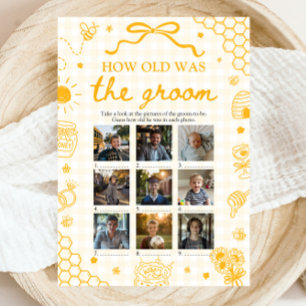 Yellow Honey Bee How Old Was The Groom Game Invitation