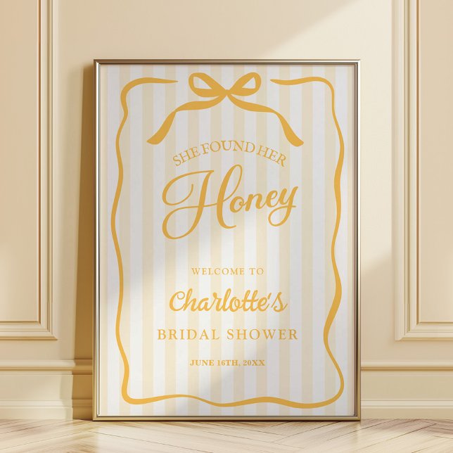 Yellow Honey Bridal Shower Welcome Sign (Creator Uploaded)