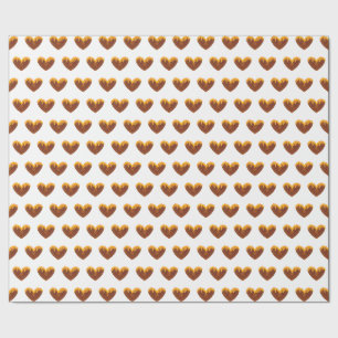Yellow Honey Hearts Sweet Wrapping Paper love