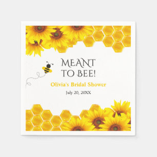Yellow Honeycomb Meant to Bee Bridal Shower  Napkin