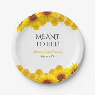 Yellow Honeycomb Meant to Bee Bridal Shower  Paper Plate
