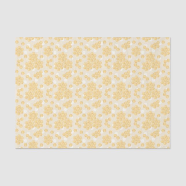 Yellow Honeycomb Pattern Tissue Paper (Front)