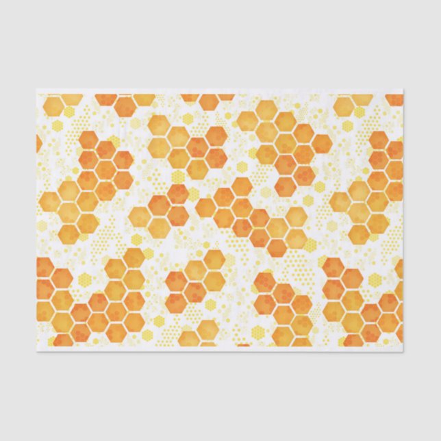 Yellow Honeycomb Tissue Paper (Front)