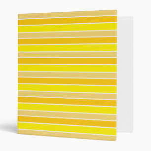 Yellow Horizontal Stripes Binder