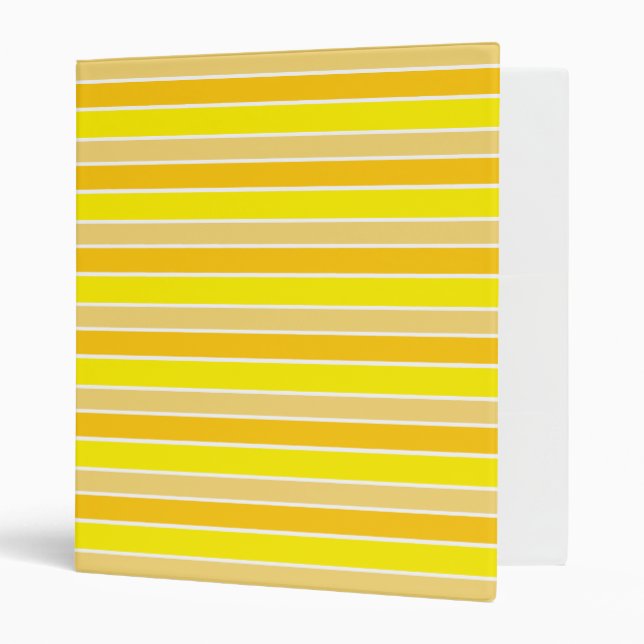 Yellow Horizontal Stripes Binder (Front/Inside)